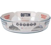 Quttin - Molde Tarta Vidrio Hondo 23cm - Versátil, Duradero y Apto para Lavavajillas