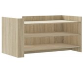 vidaXL Mesa de centro madera de ingeniería 100x50x50 cm Blanco, Negro, Roble Sonoma Mesita de Salón o Comedor o Auxiliar Mesa de Café Meuble Salón