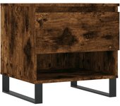 vidaXL Mesa de centro madera de ingeniería 50x46x50 cm Blanco, Negro, Blanco brillante Mesita de Salón o Comedor o Auxiliar Mesa de Café Meuble Salón