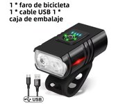 Bike Light 2 LED Type C Rechargeable Bicycle Lights 6 Modes MTB Flashlight Bicycle Headlight for Cycling Bicycle Front Lamp