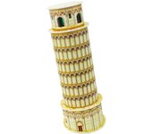 DAM. Puzle 3D de cartón de la Torre de Pisa situada en Italia. 8 piezas. 9x9x23cm.