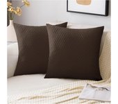 Fundas cojines sofá impermeables antiarañazos antideslizantes sofá protector 45x45cm-chocolate