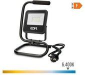 EDM Foco Proyector LED con Pie 30W 2370lm Luz Fría 6400K Negro - 70410 Foco proyector led con pie Iluminación Exterior Proyectores Led