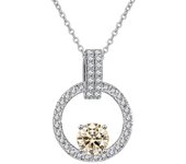 JoyceJelly 1 Carat D Color Moissanite Necklace For Women 925 Sterling Silver Clavicle Chain Wedding Anniversary Luxury Jewelry