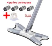 Wet & Dry Adjustable X-Shaped Twist Floor Cleaning Mop Long Handle 360 ​​Rotatable Glass Cleaner Squeeze Wiper Cleaning Hardwood