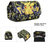 Pokemon Stationery Bags Pocket Monster Learn Pencil Case Student Portable Pen Case Nylon Material Pikachu Kids Gifts Anime Toys