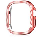 Protective Case for Apple Watch Case 9/8/7 41mm 45mm Bling Rhinestone Women Bumper Frame Cover iWatch Series 40mm 44mm 6/5/4 SE