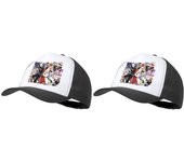 MERCHANDMANIA PACK 2 GORRAS NEGRAS Sentai Daishikkaku serie anime heroes rangers cap