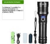 Super XHP360 Powerful Led Flashlight XHP120 High Power Torch Light Rechargeable Tactical Flashlight 18650 50000LM Camping Lamp