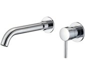 Grifo empotrado de lavabo monomando cromado Caño 21cm