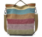 Bolso de Lona para Mujer, Bolso de Empalme multicolor, Bolso de hombre, Bolso de Mensajero, Bolso de viaje, Bolsas, uso diario