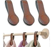 Paquete de 3 clips de toalla de cuero clips de toalla de baño magnéticos ganchos de toalla de mano con imanes para varillas de toalla y bastidores, accesorios de cocina y baño