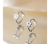 New Fashion Fresh Flower Enamel Hoop Earrings for Women Dripping Oil Huggies Earrings Girl Charm Cute Ears Party Jewelry Gift