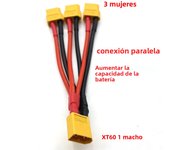 2 Way 3 Way Battery Adapter Cable Y-shaped Harness Connector XT60 XT90 Series Line T Head XT60 Parallel Line Connectors/wiring