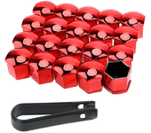 20Pcs Car Tire Nut Caps Anti-Rust Caps Protection Covers Electroplated Auto Wheel Tyre Hub Dustproof Screw Cover 17/19/21mm