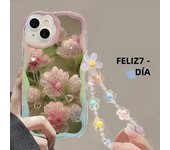 Phone Case For Xiaomi POCO X5 X3 X6 Pro X4 NFC F3 F4 X4 GT M3 M4 Pro MI 12 11 Lite 5G NE 12T 12 Cover Flower Pearl Chain Lanyard