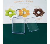 2-5Pcs/Pack Transparent Rectangle Blank Acrylic Insert Keychain Photo Picture Frame Keyring Holder DIY Split Ring KeyChain Gift