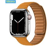 Leather Link for Apple Watch Band 45mm 41mm 40mm 44mm 49mm Original Magnetic Loop Bracelet IWatch Series 8 Ultra 3 SE 6 7 Strap