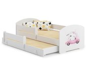 Cama dupla 160 x 80 com colchões e estrados incluídos Kobi Luk Cat