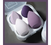 Set of 4 Ultra Soft Absorbent Egg-Shaped Makeup Sponges for Dry and Wet Use, Do Not Absorb Poo, Package Ca