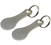 2pcs Metal Shopping Cart Tokens Trolley Token Key Ring Decorative Keychain Multipurpose Shopping Portable For Home Outdoor