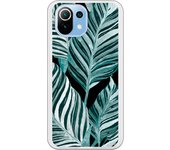 Funda compatible con Xiaomi Mi 11 Lite - Be Unique Funda Gel helechos fondo negro
