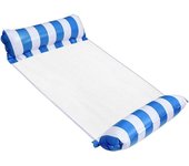 Hamaca de agua para adultos (1 unidad), hamaca inflable para piscina, tumbona relajante, hamaca flotante inflable con bomba de aire manual