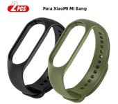 2Pcs Watchband For Mi Band 7 6 5 4 3 Bracelet Xiaomi Mi Band Strap Silicone Sport Replacement Wristband Smartwatch Accessories