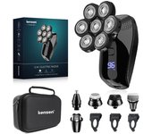Kensen 5 In 1 Electric Shaver 7D Floating Cutter Head Rechargeable Shaver Kit For Men IPX6 Waterproof Beard Trimmer head shavers