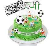 37 PCS Sports Cake Toppers Sports Cake Decoration with Soccer Football Baseball Basketball Tennis Golf for Boys Men Sports Theme