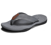 Men's Woven Striped Flip-flops Summer Indoor Outdoor Lightweight Comfortable Non-slip Street Walking Beach Vacation Slides