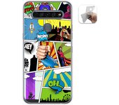 Tumundosmartphone Funda Gel Tpu para Lg K61 diseño Comic Dibujos