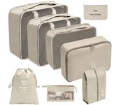 Juego De Bolsas Organizadoras De Viaje 7/8/9/10 Pcs Cubos De Empaque Portátiles Para Maleta Ropa Y Zapatos Organizador De Bolsos