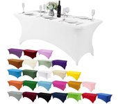 4FT/6FT/8FT Spandex Table Cover Table Universal Fitted Stretch Tablecloth for Party, Banquet, Wedding and Events
