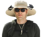 Sombrero con ventilador solar, ala ancha, para pesca al aire libre, con ventilador solar y carga USB, con ventilador incorporado