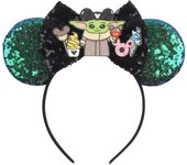Newest Disney Mickey Mouse Ears Headband Kid Adult Festival Party Sequins 5" Bow Headband Women Baby Girl Party Hair Accessories