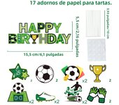 Football Theme Party Cupcake Topper Happy Birthday Cake Topper Flage For Kids Boy Birthday Party Cake Decors Party Supplies