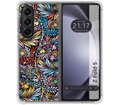 Funda Silicona Antigolpes para Samsung Galaxy Z Fold 5 5G diseño Flores 04 Dibujos