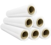 Film Transparente para Embalar, Film Transparente, Papel Film, Rollo de Plastico Protector Muebles, Cajas Mudanza, Plastico Cubretodo 50cm x 300m estirables - SIDI (6 unds, Transparente)
