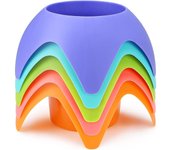 Imprescindibles para vacaciones en la playa: portavasos Sand Coasters, paquete de 5, multicolor, imprescindibles para mujeres, adultos, familiares y amigos.