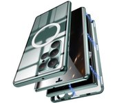For Samsung Galaxy S24 S23 S21 S22 Ultra Case Magnetic wireless charge Metal 360° Full Screen Glass HD Camera Protection Cover