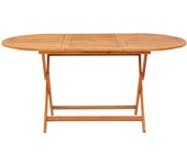 VidaXL Mesa de jardín Mountain plegable madera de eucalipto 75x160x85 cm