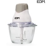 Picadora con recipiente de cristal 320w ø19x22cm edm