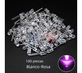 100PCS/LOT 5mm LED Diode F5 Assorted Kit IBUW White Green Red Blue Yellow Orange Pink Purple Warm White DIY Light Emitting Diode