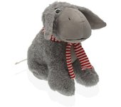 Versa Burro Sujetapuertas original, con forma divertida, Medidas (Al x L x An) 30 x 4,3 x 30 cm, , Color Gris