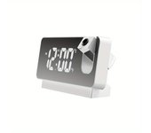 Reloj despertador de proyección con gran pantalla LED, Reloj digital para dormitorio con proyección de pared, eléctrico co
