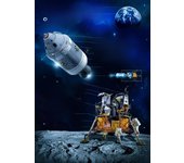Modules Saturn V Space Apollo Poster Spaceship Science Education Decoration Wall Art Decor Painting School Room Canvas Poster