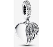 Pandora Charm de Colgante en Plata de Lei Corazones y Angeles 792646C01,Incluye Caja Original