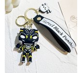 Marvel Superhero Black Panther Keychains Avengers Action Figure Pendant Keyholder Cartoon Anime Doll Keyrings Car Key Chains