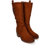PuntoSalao Botas de tacón medio cómodo elegantes para mujer color cuero VRA-1080